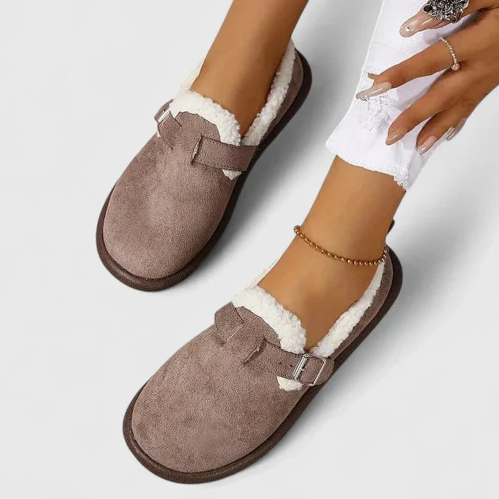 Valentynah | Zapatillas de Invierno con Forro de Peluche y Hebilla